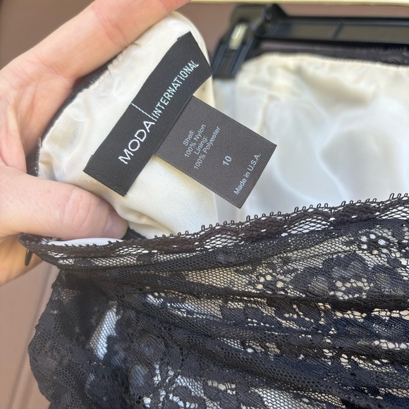 Moda International Black Strapless Lace Dress - Picture 2 of 3